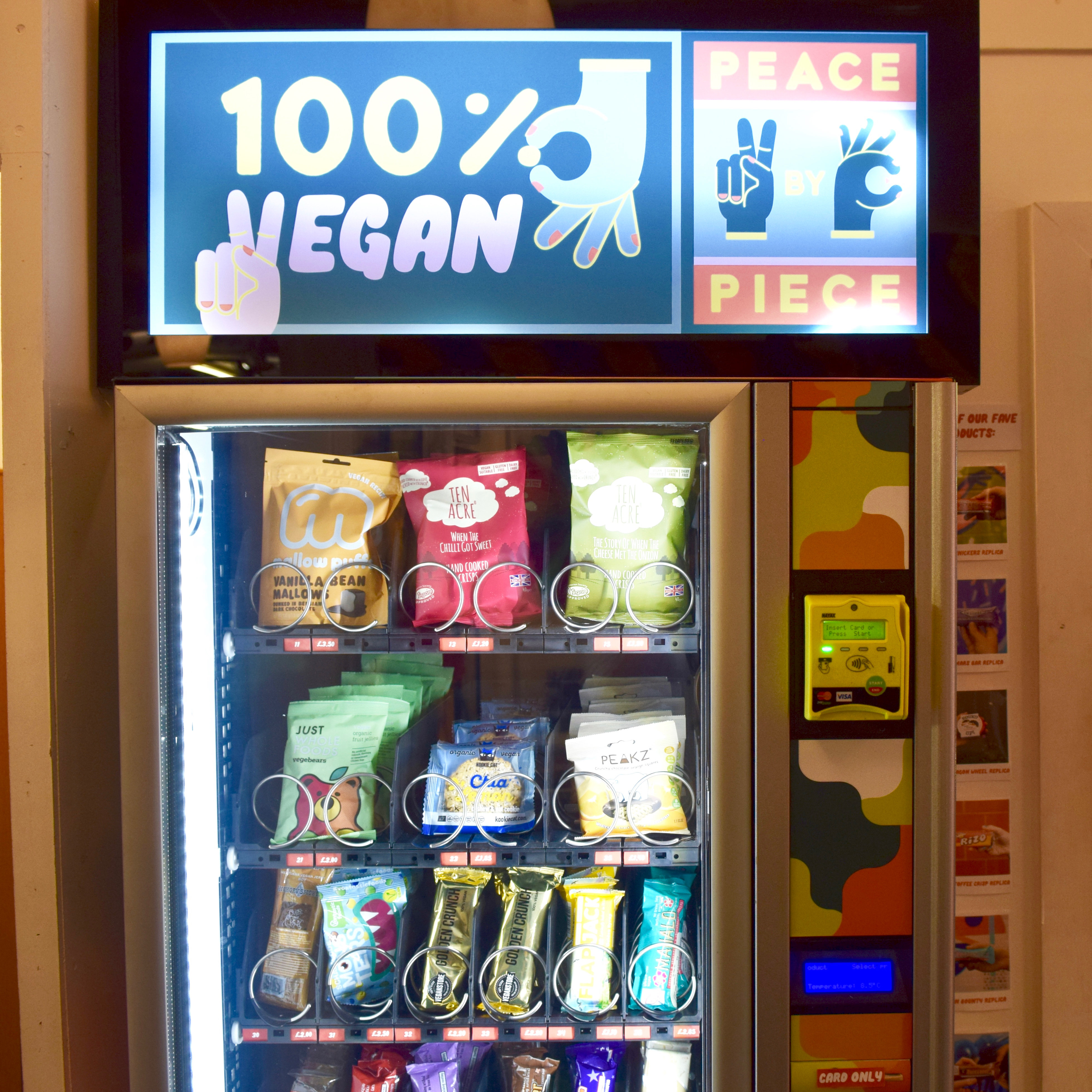 Manchester's First 100 Vegan Vending Machine