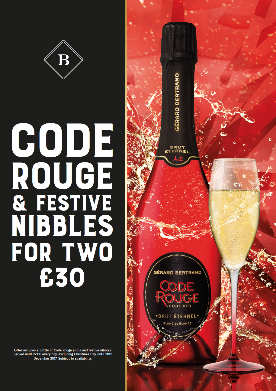 Code Rouge Sparkling Code Rouge and festive nibbles… don’t mind if we do! - Manchester’s Finest