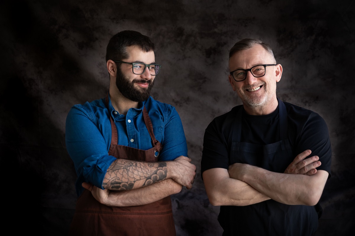 Chef patron Simon Shaw of El Gato Negro (R) announces new Portuguese restaurant Canto in Ancoats, with Head Chef Carlos Gomes (L)