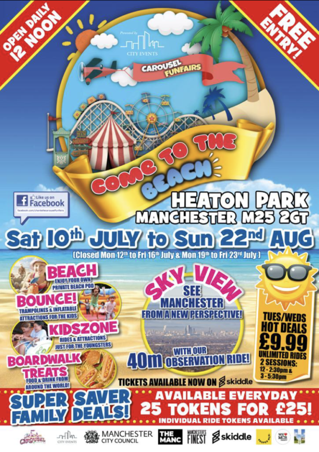Manchester FINALLY has a BEACH! And it's at Heaton Park this Summer... Manchester’s Finest